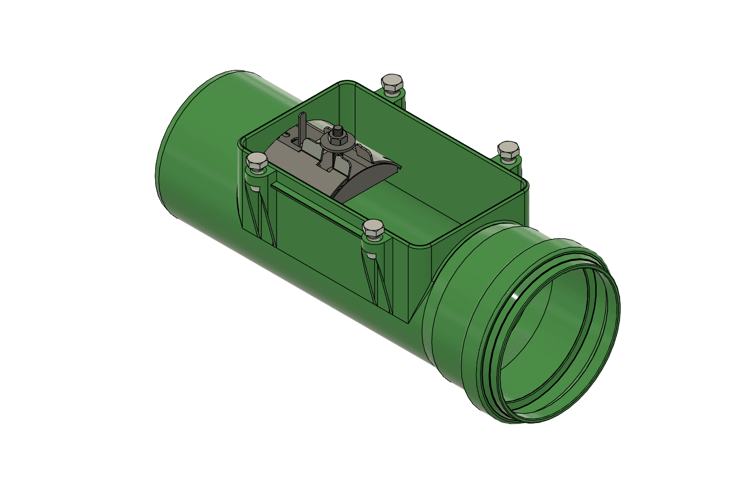 2D-Ansicht - Rattenklappe TX11 in Reinigungsöffnung