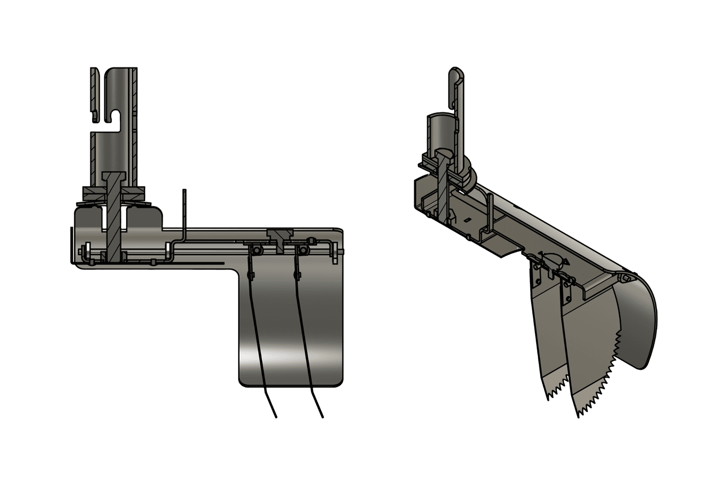 2D-Ansicht - Rattenklappe TX11 Schnittmodell V2